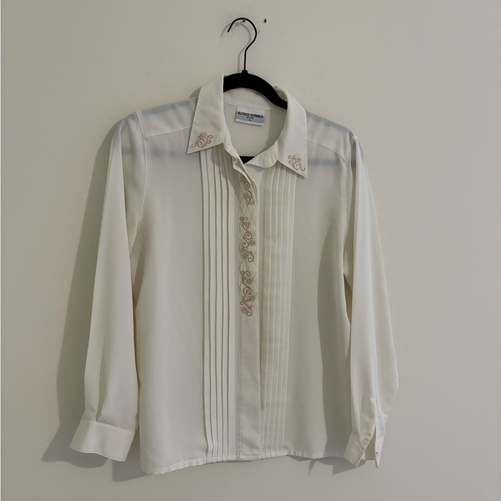 Alfred Dunner Classic White Blouse